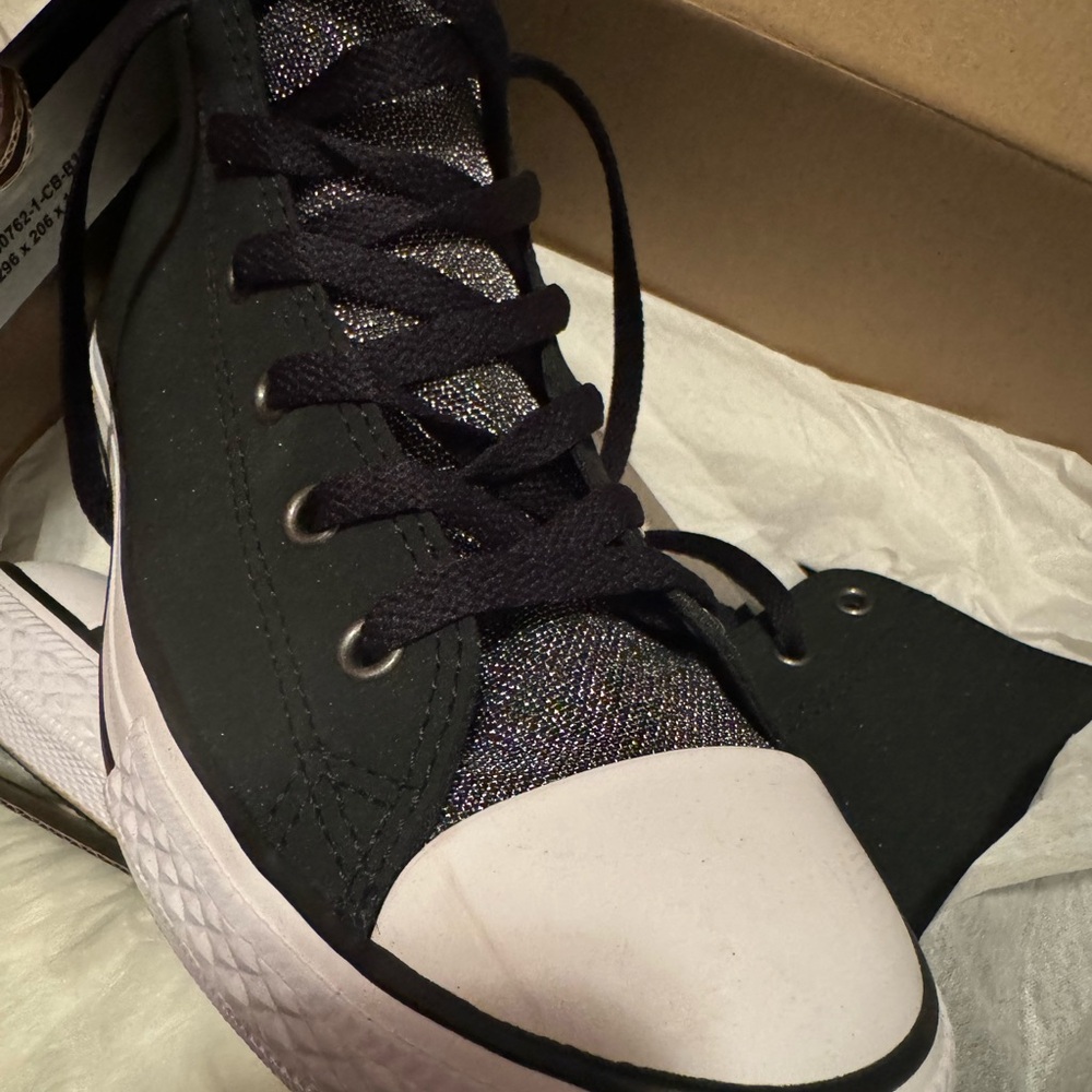 Sparkly Black Converse - Picture 4 of 5